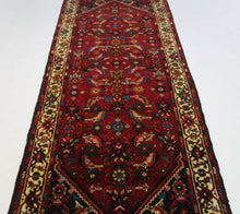 Load image into Gallery viewer, Handmade Antique, Vintage oriental Persian Hamedan rug - 328 X 108 cm
