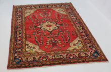 Load image into Gallery viewer, Handmade Antique, Vintage oriental Persian Mazlaghan rug - 205 X 167 cm
