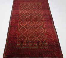 Load image into Gallery viewer, Handmade Antique, Vintage oriental Persian Baluch rug - 187 X 103 cm

