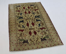 Load image into Gallery viewer, Handmade Antique, Vintage oriental Persian Tabriz rug - 182 X 110 cm
