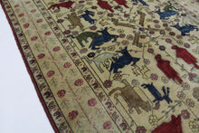 Load image into Gallery viewer, Handmade Antique, Vintage oriental Persian Tabriz rug - 182 X 110 cm
