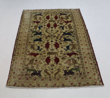 Load image into Gallery viewer, Handmade Antique, Vintage oriental Persian Tabriz rug - 182 X 110 cm
