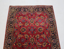 Load image into Gallery viewer, Handmade Antique, Vintage oriental Persian Kashan rug - 355 X 108 cm
