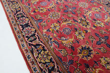 Load image into Gallery viewer, Handmade Antique, Vintage oriental Persian Kashan rug - 355 X 108 cm
