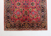 Load image into Gallery viewer, Handmade Antique, Vintage oriental Persian Kashan rug - 355 X 108 cm
