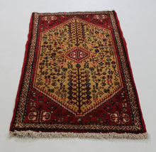 Load image into Gallery viewer, Handmade Antique, Vintage oriental Persian Abade rug - 100 X 60 cm
