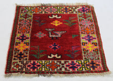 Load image into Gallery viewer, Handmade Antique, Vintage oriental Persian Shiraz rug - 40 X 40 cm
