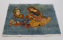 Load image into Gallery viewer, Handmade Antique, Vintage oriental Persian Tabriz rug - 65 X 93 cm
