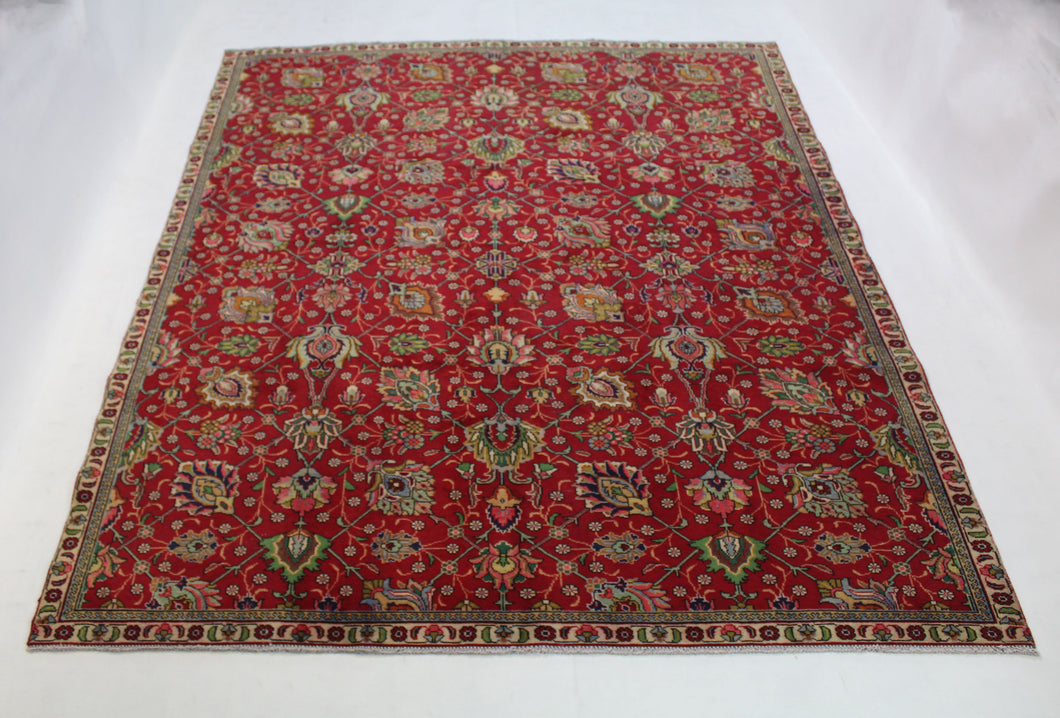 Handmade Antique, Vintage oriental Persian Tabriz rug - 306 X 229 cm