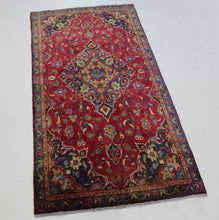 Load image into Gallery viewer, Handmade Antique, Vintage oriental Persian Kashmar rug - 184 X 90 cm
