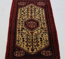 Load image into Gallery viewer, Handmade Antique, Vintage oriental Persian Abadeh rug - 93 X 60 cm
