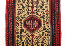 Load image into Gallery viewer, Handmade Antique, Vintage oriental Persian Abadeh rug - 93 X 60 cm
