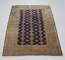 Load image into Gallery viewer, Handmade Antique, Vintage oriental Persian Turkaman rug - 178 X 133 cm

