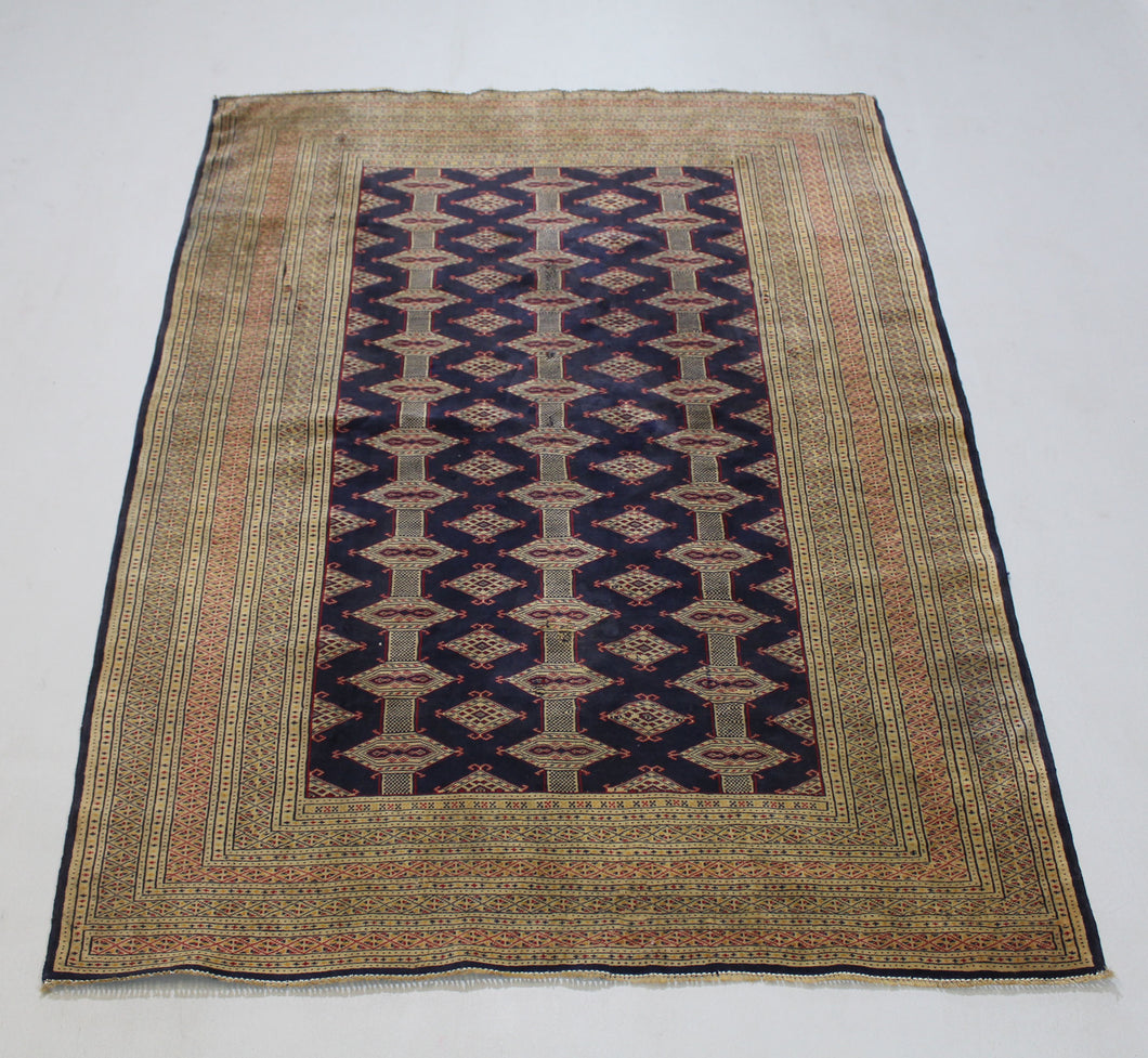 Handmade Antique, Vintage oriental Persian Turkaman rug - 178 X 133 cm