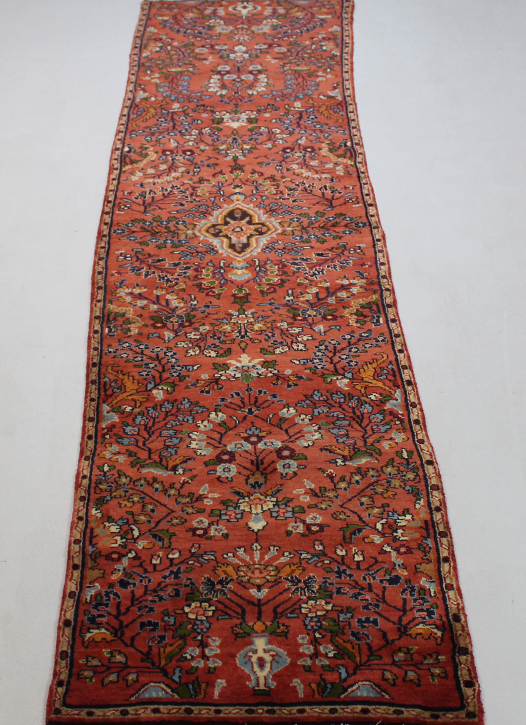 Persian Antique CARPET RUG Oriental Vintage Wool Traditional Handmade oriental runner- 260 X 60 cm