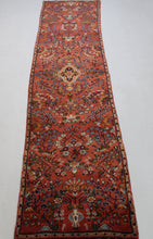 Load image into Gallery viewer, Persian Antique CARPET RUG Oriental Vintage Wool Traditional Handmade oriental runner- 260 X 60 cm
