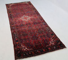 Load image into Gallery viewer, Handmade Antique, Vintage oriental Persian Hamedan rug - 280 X 110 cm
