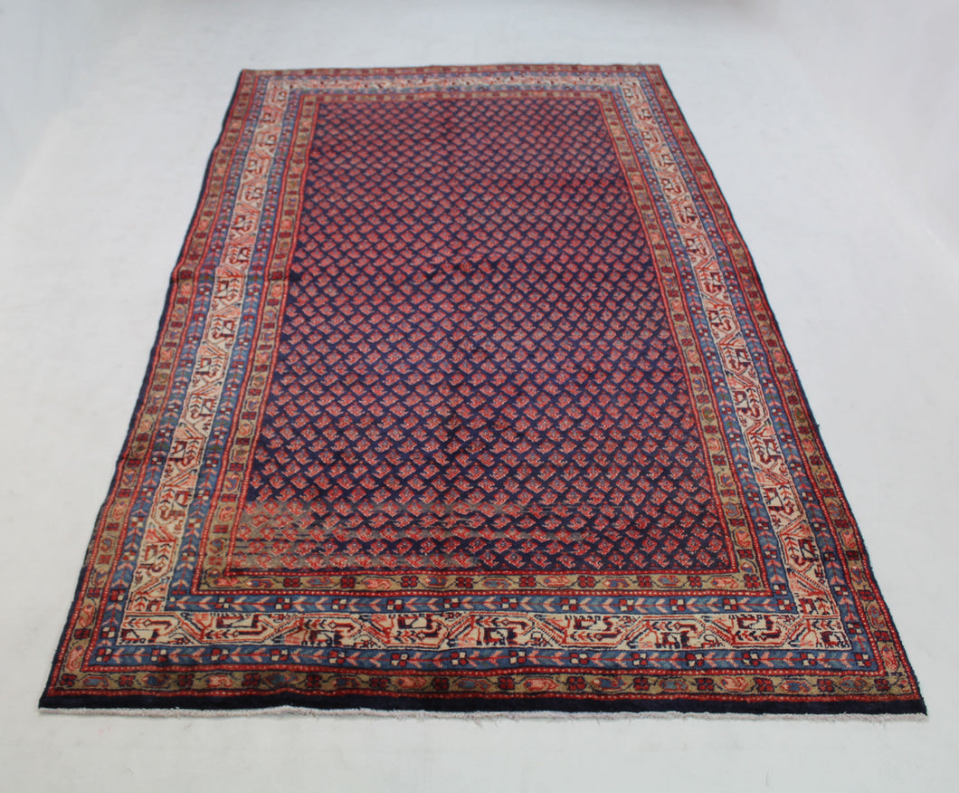 Handmade Antique, Vintage oriental Persian Arak rug - 307 X 157 cm