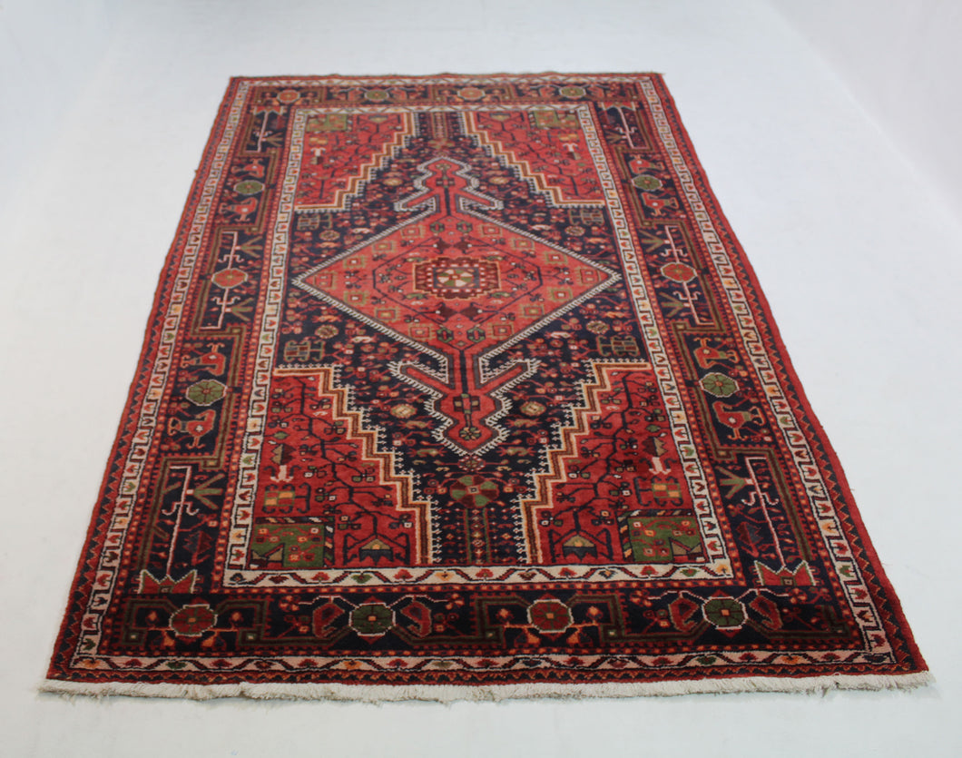 Handmade Antique, Vintage oriental Persian Hamedan rug - 265 X 157 cm