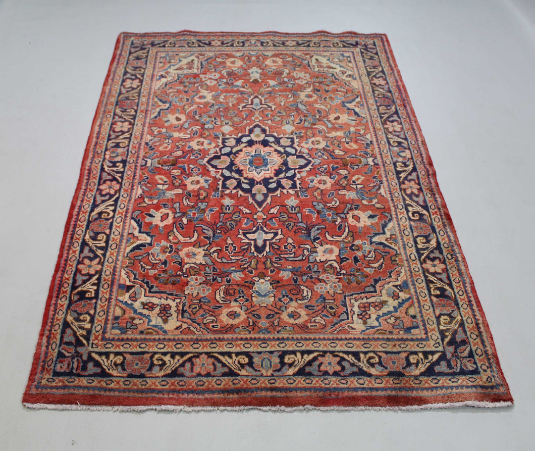 Handmade Antique, Vintage oriental Persian Mahal rug - 210 X 129 cm