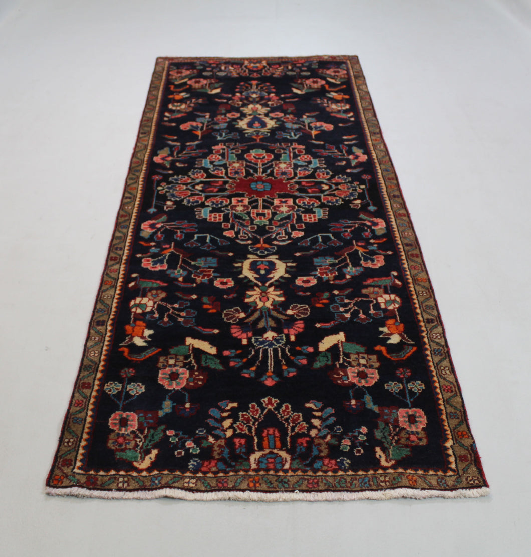 Handmade Antique, Vintage oriental Persian \Hamedan rug - 246 X90 cm
