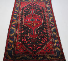 Load image into Gallery viewer, Handmade Antique, Vintage oriental Persian Hamedan rug - 225 X 117 cm
