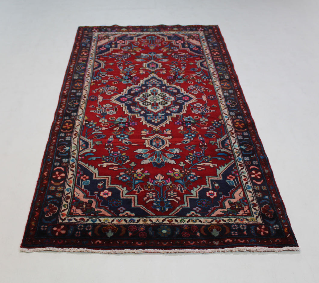 Handmade Antique, Vintage oriental Persian Mosel rug - 205 X 106 cm