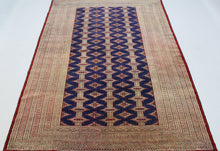 Load image into Gallery viewer, Handmade Antique, Vintage oriental Persian \Turkaman rug - 236 X 158 cm
