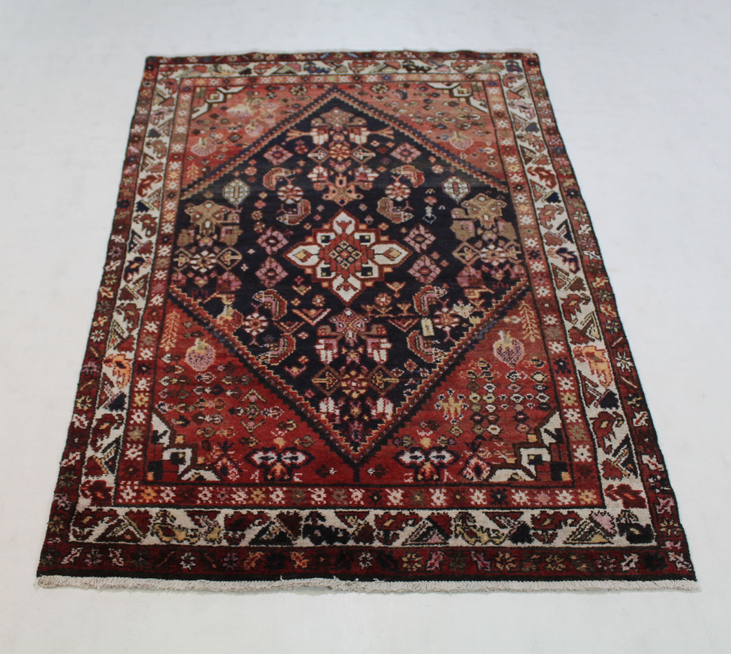 Handmade Antique, Vintage oriental Persian  Hamedan rug - 197 X 117 cm