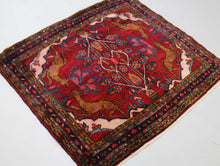 Load image into Gallery viewer, Handmade Antique, Vintage oriental Wool Persian \ Malayer rug - 90 X 110cm
