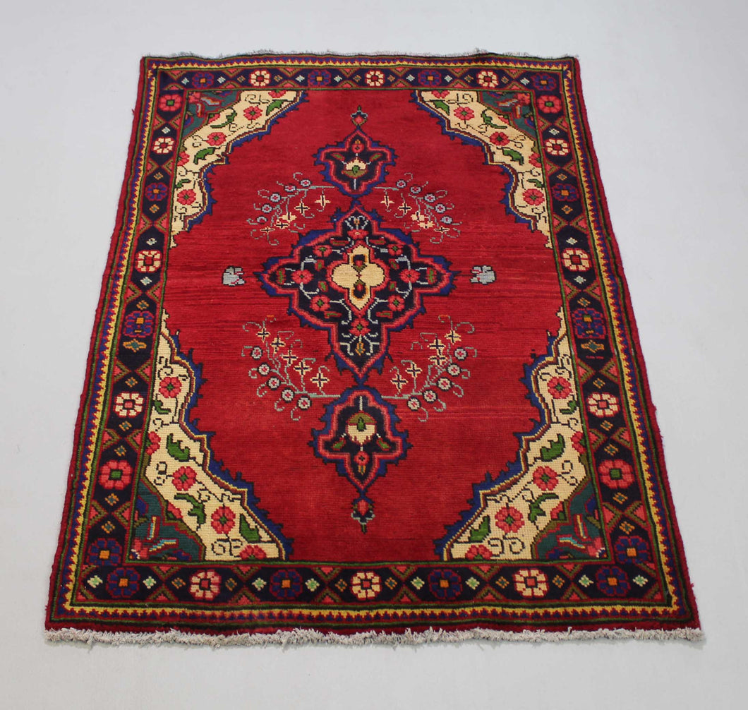 Handmade Antique, Vintage oriental Persian Tabriz rug - 146 X 100 cm