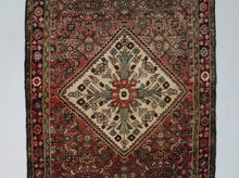 Load image into Gallery viewer, Handmade Antique, Vintage oriental Persian Hosinabad rug - 337 X 105 cm
