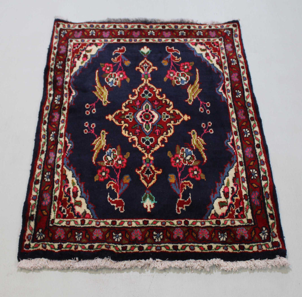 Handmade Antique, Vintage oriental Wool Persian \Sarokh rug - 100 X 79cm