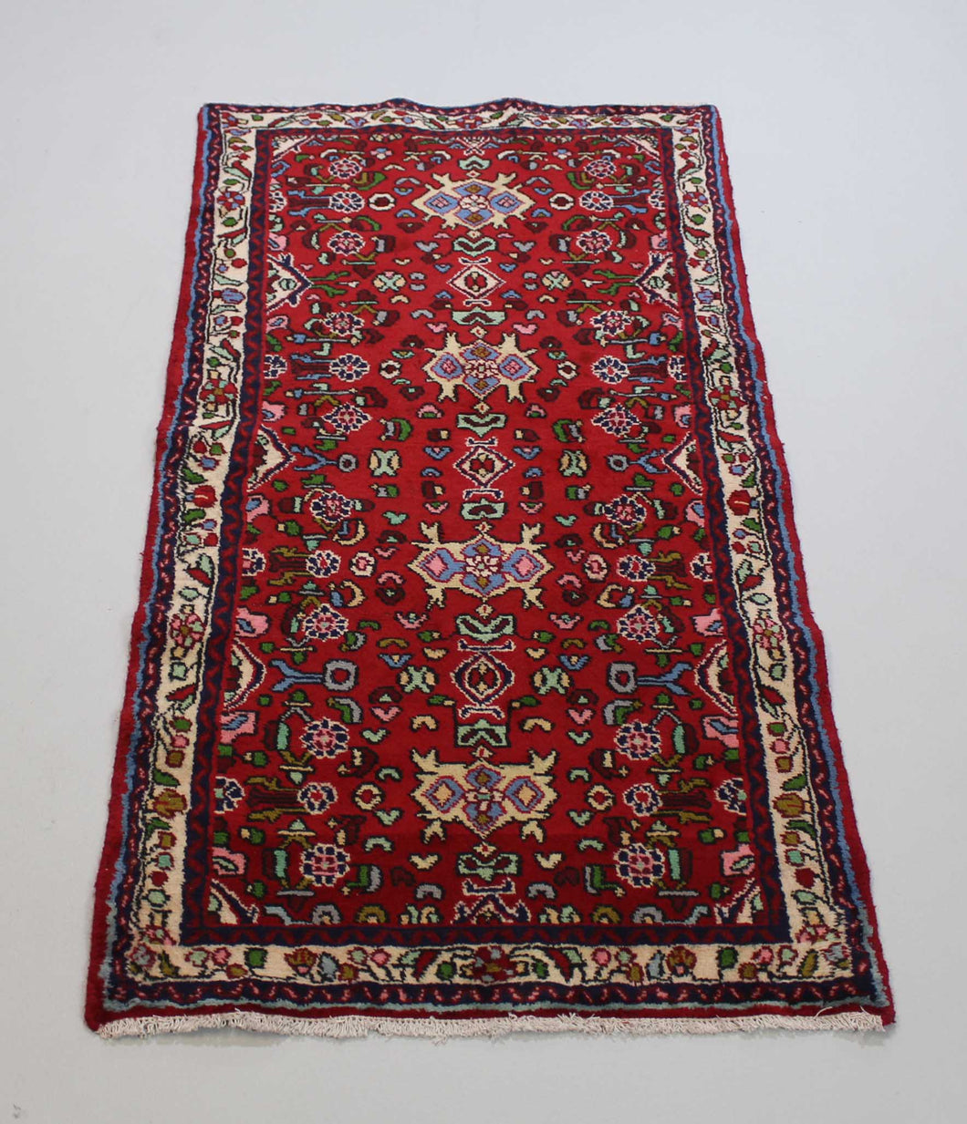 Handmade Antique, Vintage oriental Persian Hosinabad runner - 170 X 75 cm