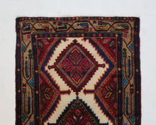 Load image into Gallery viewer, Handmade Antique, Vintage oriental Persian Mosel rug - 265 X 83 cm
