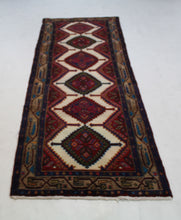 Load image into Gallery viewer, Handmade Antique, Vintage oriental Persian Mosel rug - 265 X 83 cm
