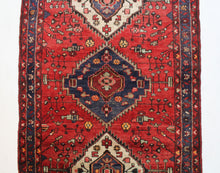 Load image into Gallery viewer, Handmade Antique, Vintage oriental Persian Hamedan rug - 280 X 100 cm

