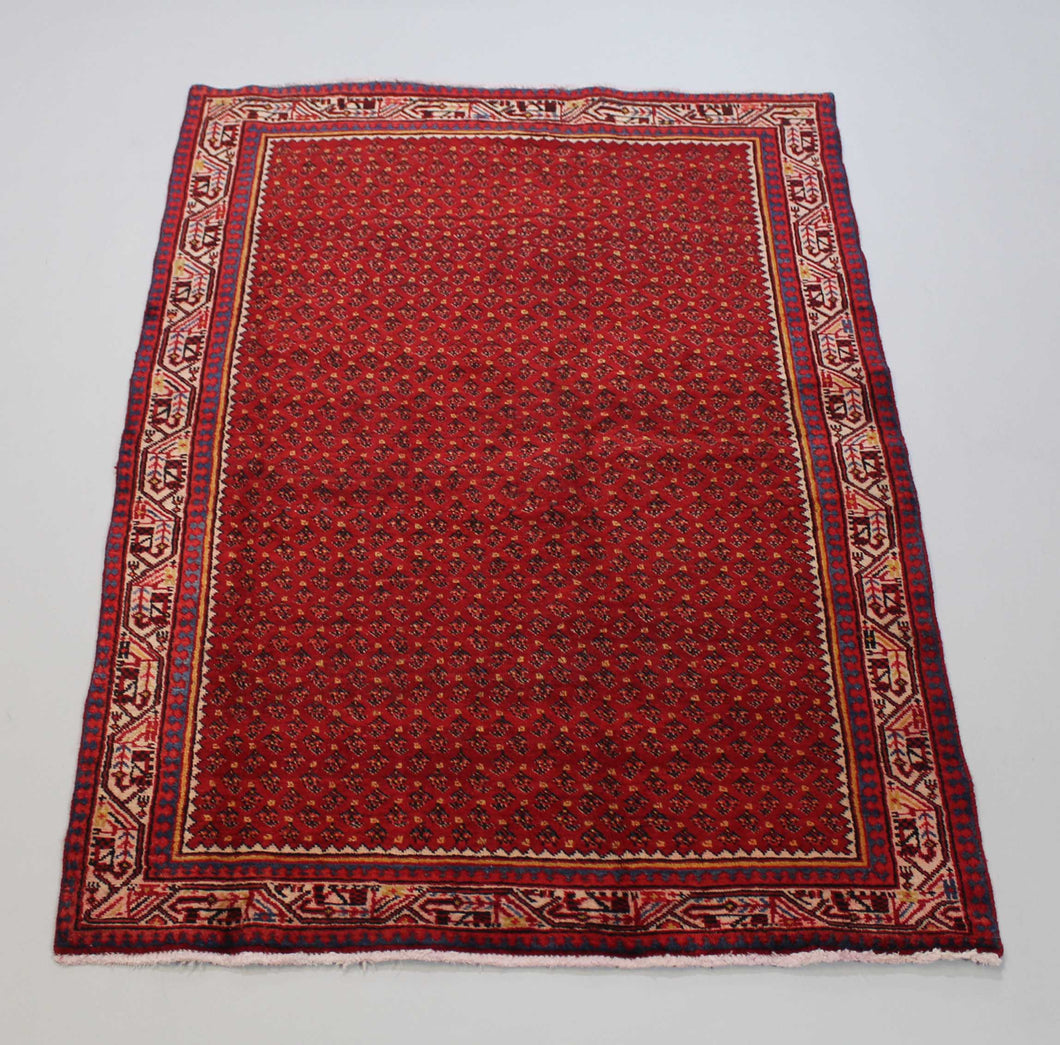 Handmade Antique, Vintage oriental Persian  Arak rug - 203 X 135 cm