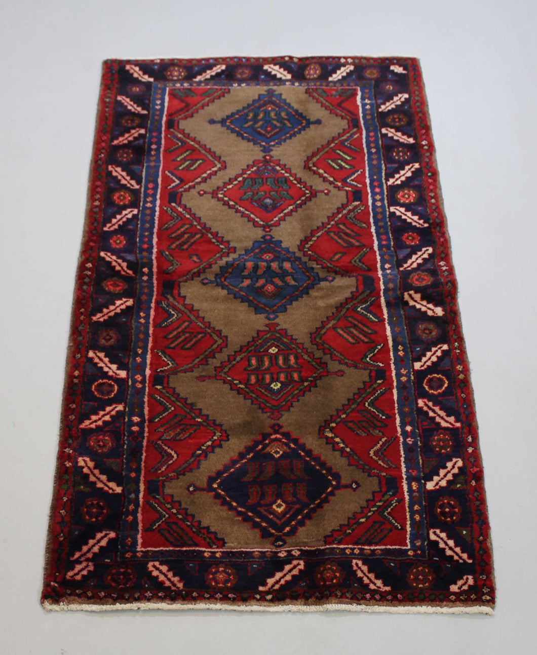 Handmade Antique, Vintage oriental Persian Mosel rug - 200 X 90 cm