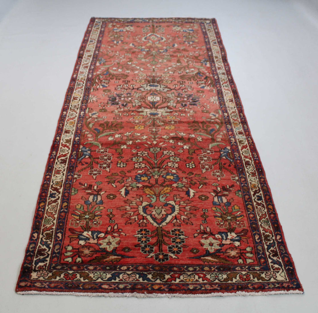 Handmade Antique, Vintage oriental Persian \Malayer rug - 306 X 105 cm