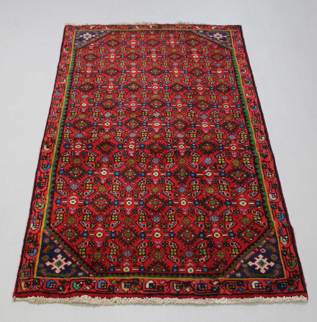 Handmade Antique, Vintage oriental Persian \Hosinabad rug - 148 X 93 cm
