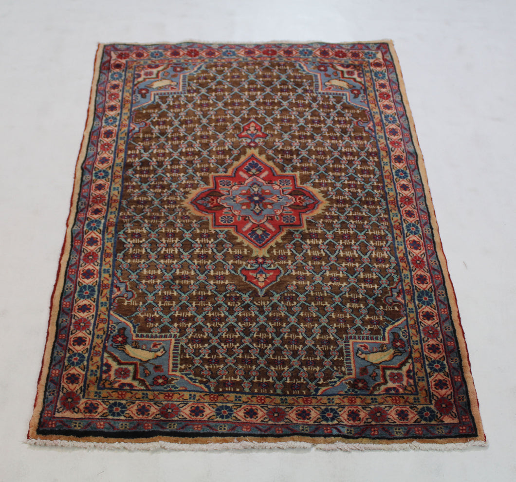 Handmade Antique, Vintage oriental Persian Mosel rug - 154 X 78 cm