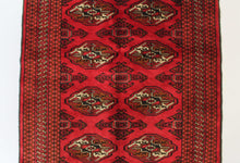 Load image into Gallery viewer, Handmade Antique, Vintage oriental Persian Turkaman rug - 142 X 100 cm
