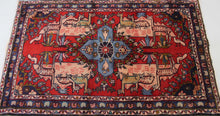 Load image into Gallery viewer, Handmade Antique, Vintage oriental wool Persian \Malayer rug - 125 X 75cm
