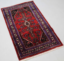 Load image into Gallery viewer, Handmade Antique, Vintage oriental Persian Hosinabad rug - 113 X 69 cm
