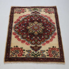 Load image into Gallery viewer, Handmade Antique, Vintage oriental wool Persian \Songol rug - 110 X 94 cm
