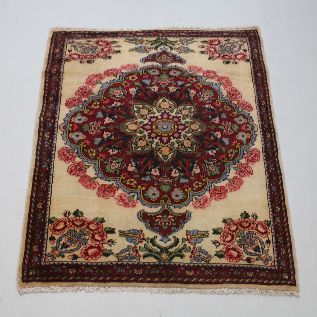 Handmade Antique, Vintage oriental wool Persian \Songol rug - 110 X 94 cm