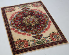 Load image into Gallery viewer, Handmade Antique, Vintage oriental wool Persian \Songol rug - 110 X 94 cm
