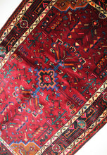 Load image into Gallery viewer, Handmade Antique, Vintage oriental wool Persian \Hamedan rug - 175X 120 cm

