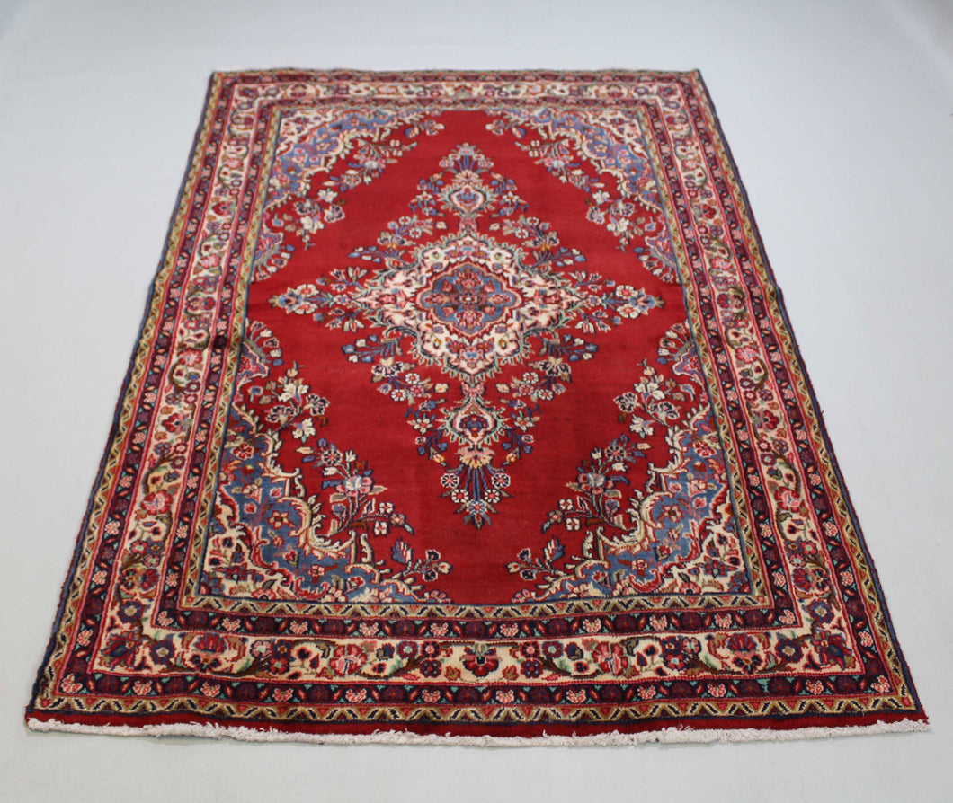 Handmade Antique, Vintage oriental Persian Sharafabad rug - 210 X 131 cm